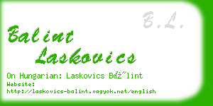 balint laskovics business card